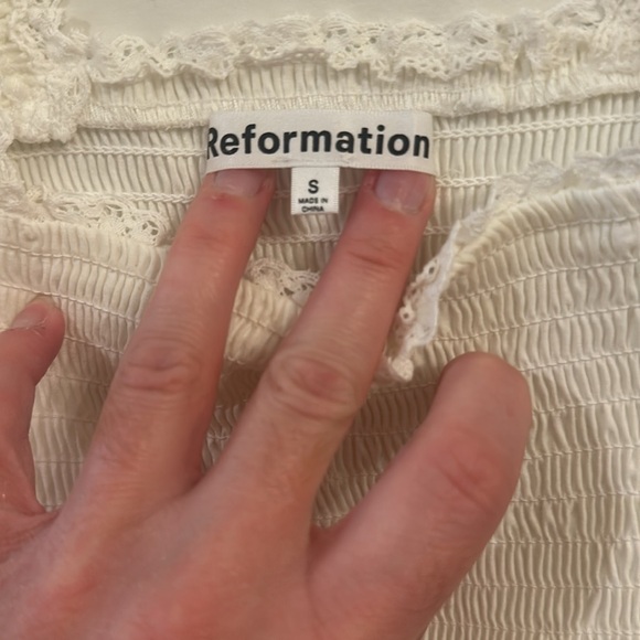 REFORMATION Villa Dress White Sz S - Picture 6 of 7